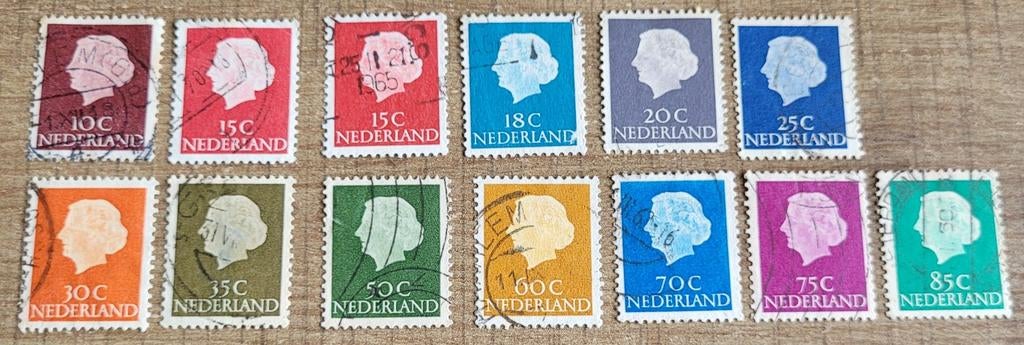 13 oude postzegels: Nederland, Ophalen of Verzenden, Na 1940, Gestempeld
