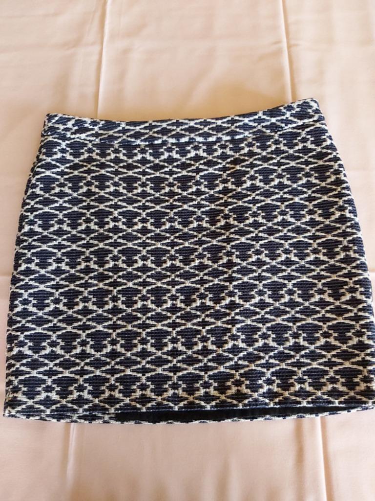 Winterrokje In wit blauw en zwart Maat 42 - JBC, Kleding | Dames, Rokken, JBC, Maat 42/44 (L), Boven de knie, Verzenden