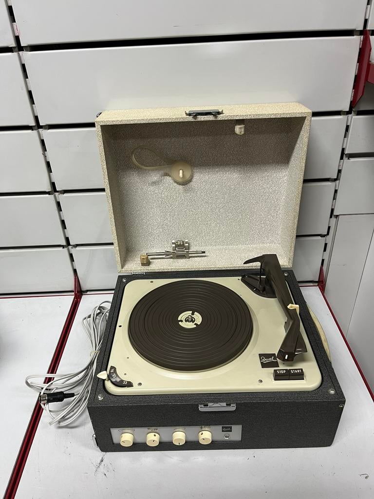 Dual P 1008 V24 Vintage kofferplatenspeler stereo - jaren 60, Ophalen, Gebruikt, Platenspeler, Dual