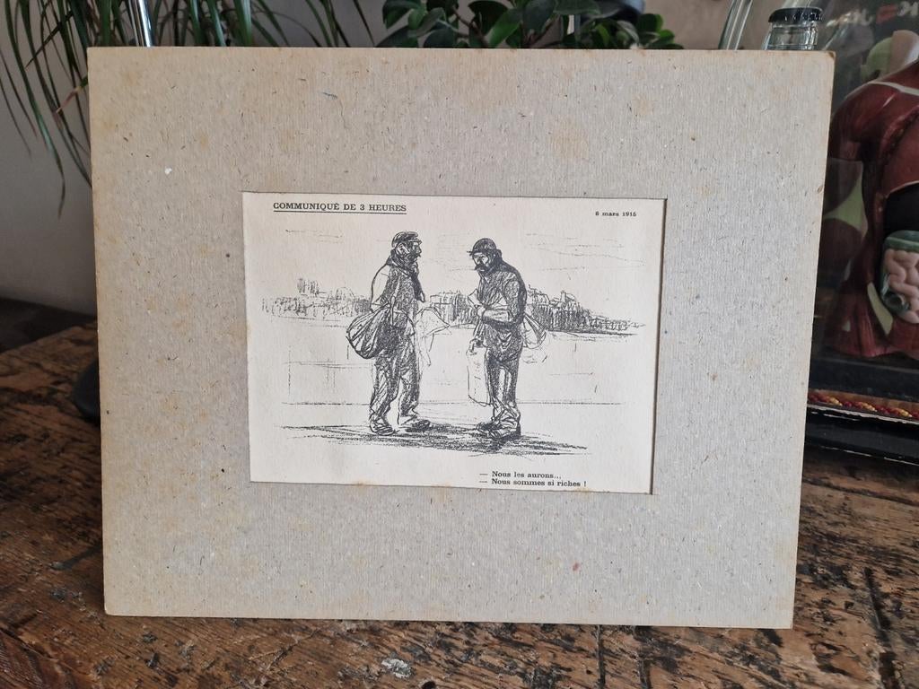 Litho Jean-louis Forain 6 mars 1915, Ophalen of Verzenden