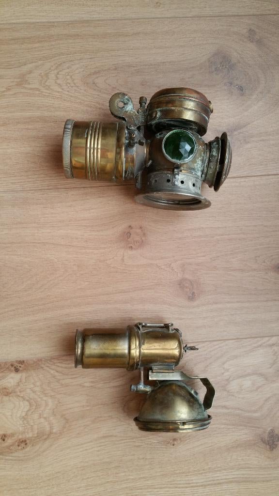 oude fietslamp oude lamp, Antiek en Kunst, Ophalen of Verzenden