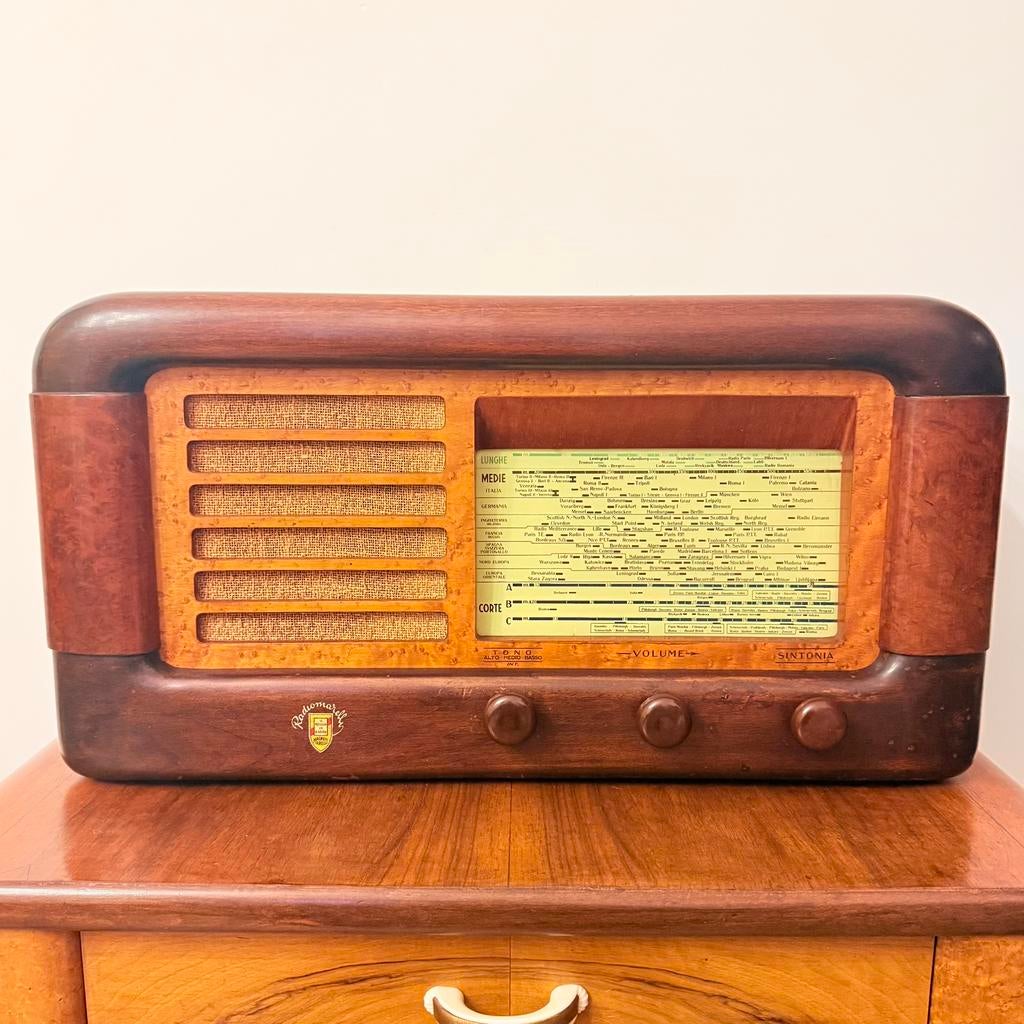 ZELDZAME BUIZENRADIO RADIOMARELLI NILO BIANCO 1940 VINTAGE, Antiek en Kunst, Verzenden