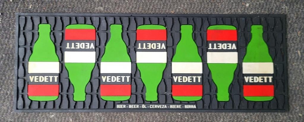 Vedett rubberen toogmat, Verzamelen, Biermerken, Zo goed als nieuw, Duvel, Ophalen of Verzenden