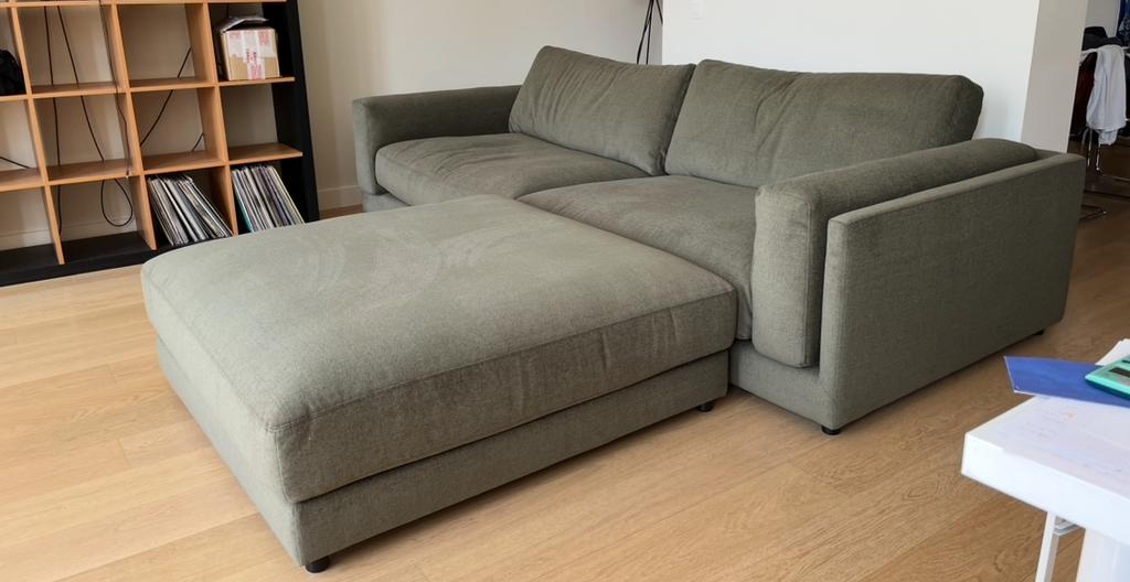 Canapé avec pouff Candy - grande dimension, Maison & Meubles, Canapés | Sofas & Chaises Longues, Comme neuf, Enlèvement