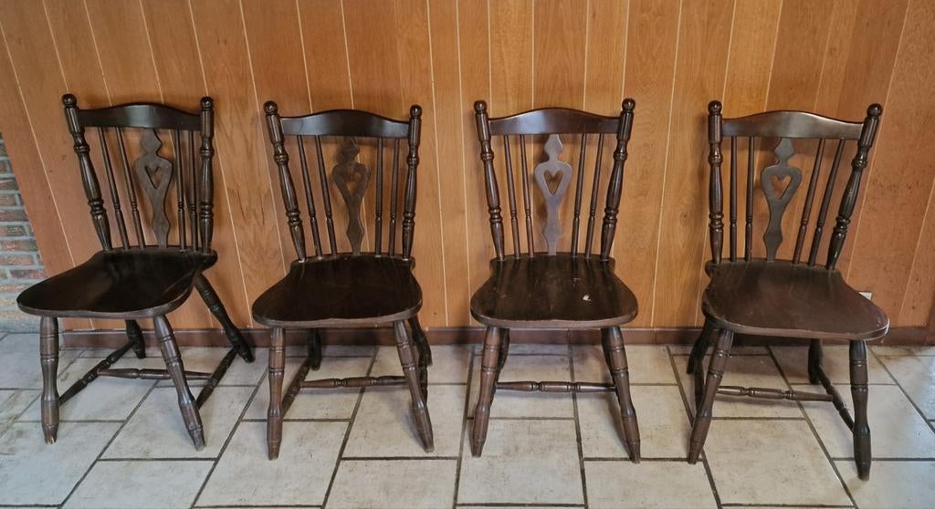Set van 4 stoelen in Windsor-stijl, Ophalen