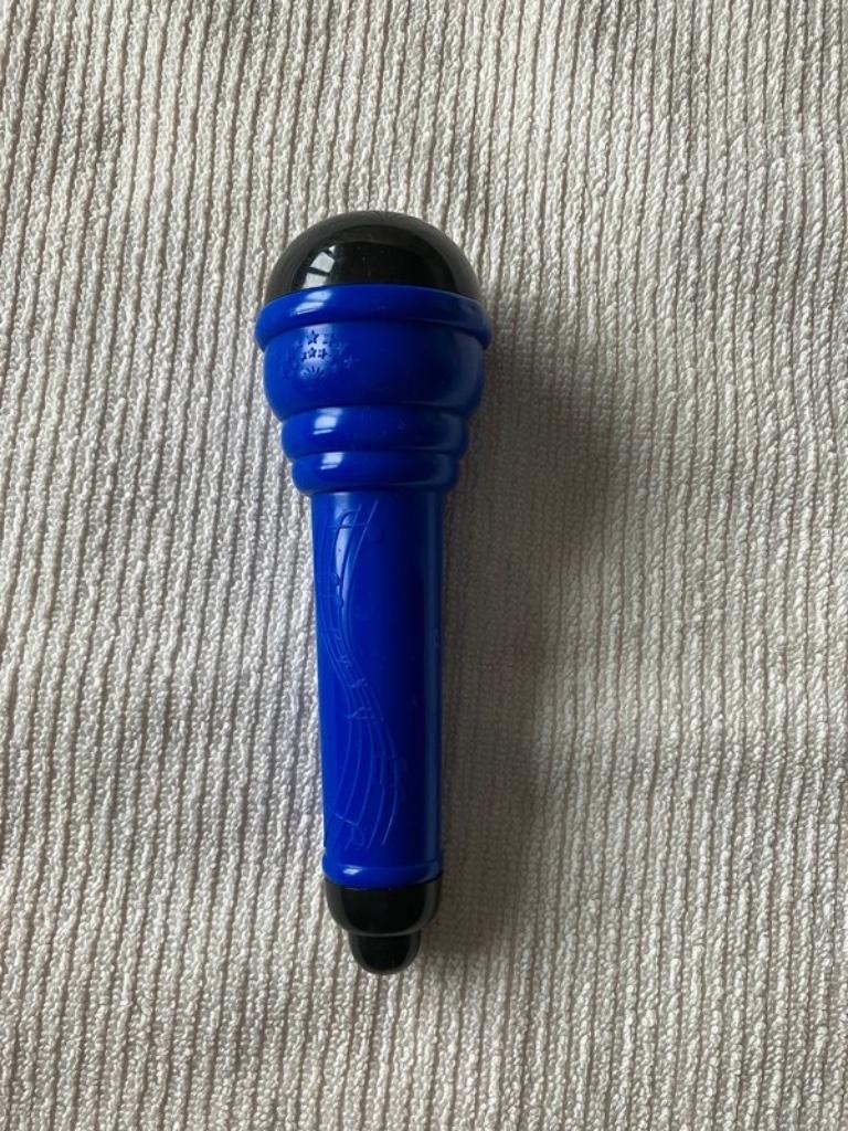 Speelgoed micro microfoon blauw 15 cm, Kinderen en Baby's, Speelgoed | Educatief en Creatief, Zo goed als nieuw, Knutselen, Bouwen
