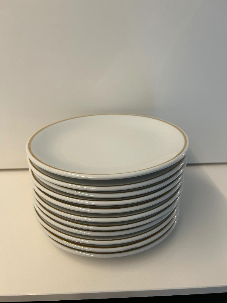 11 Vintage borden La Porcelaine de Baudour, Neuf, Assiettes(s), Enlèvement ou Envoi, Autres styles
