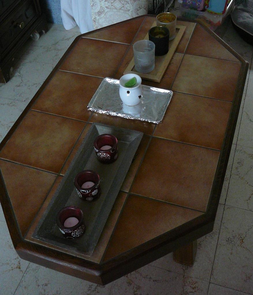 Eiken salontafel met tegels, Enlèvement, Chêne