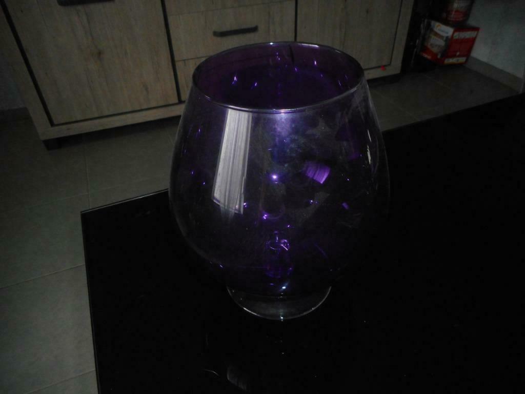 vase" verre à cognac" coloré, Enlèvement ou Envoi, Comme neuf, Autres couleurs, Verre