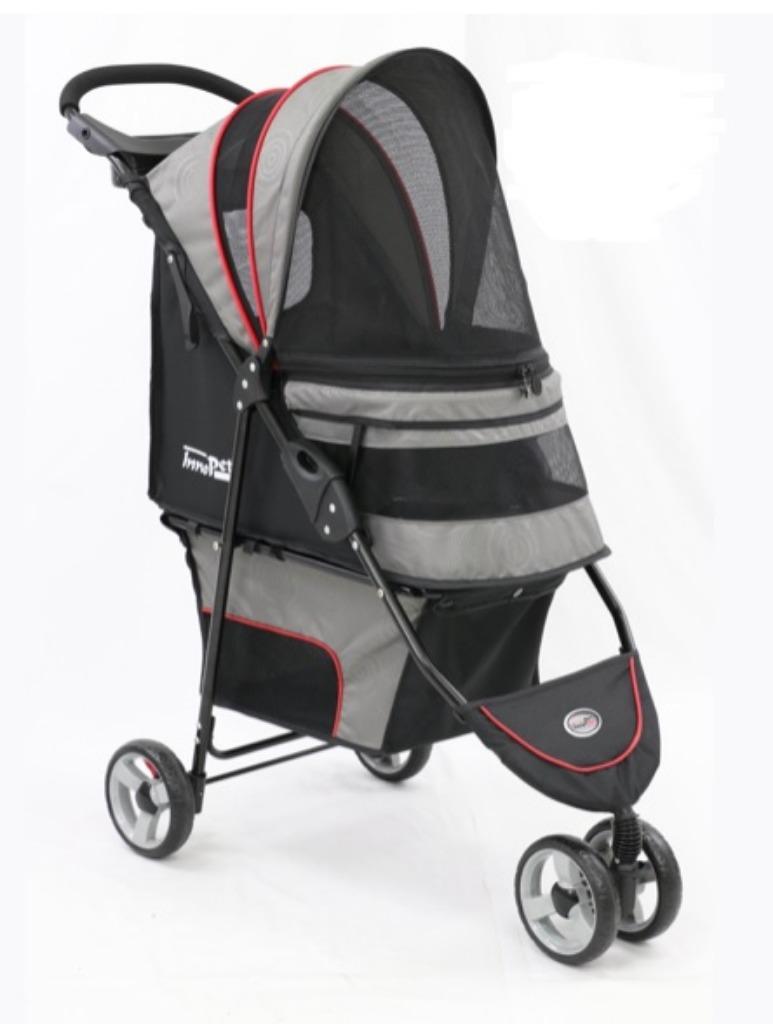 Hondenbuggy Innopet Avenue Shiney Grey-Red, Ophalen, Nieuw