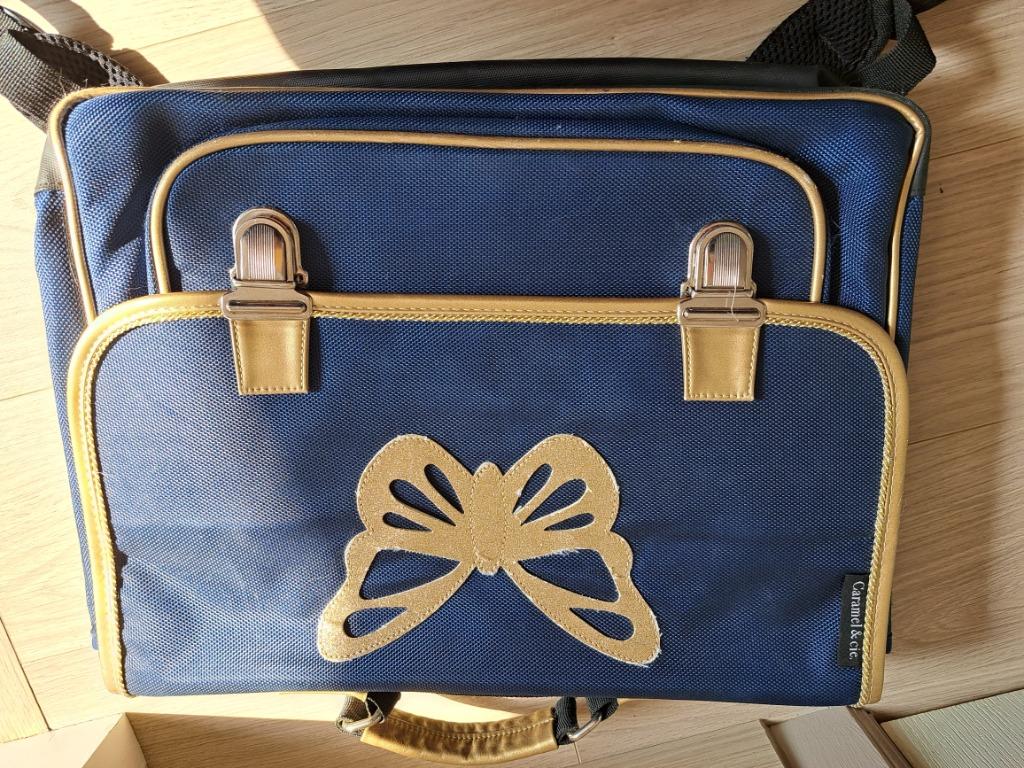 Boekentas caramel en cie blauw, Ophalen of Verzenden, Gebruikt, Blauw, Aktetas of Boekentas