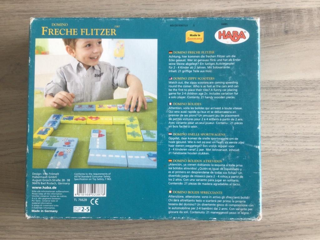 Haba domino snelle sportwagens, Ophalen of Verzenden, Gebruikt