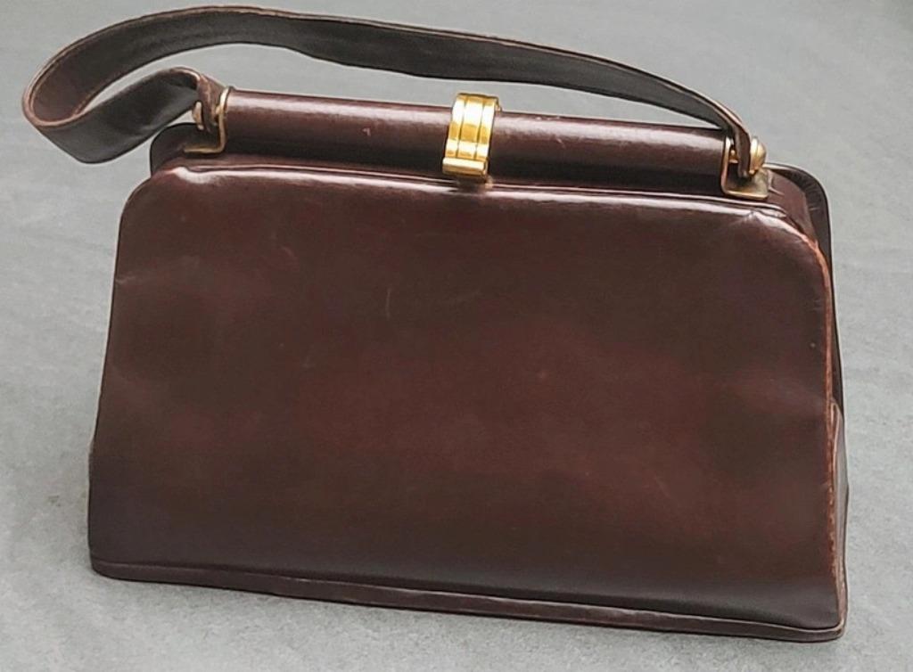 Vintage Plinio Visona leren handtas, Handtassen en Accessoires, Tassen | Damestassen, Ophalen of Verzenden, Gebruikt, Overige kleuren