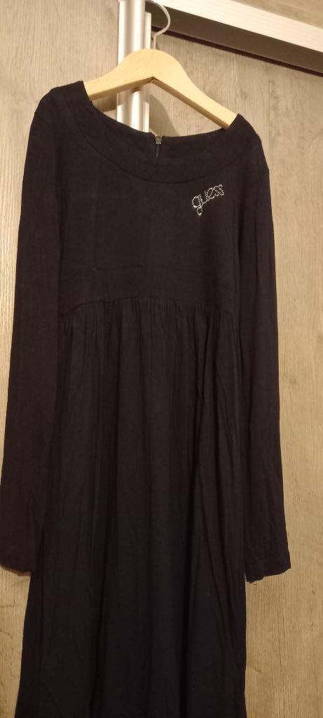 zwarte jurk lange mouwen guess maat 128, Kinderen en Baby's, Meisje, Ophalen of Verzenden, Jurk of Rok, Guess