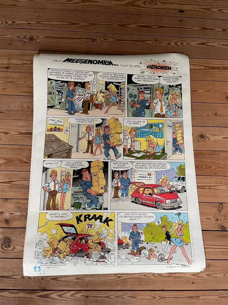 Grote poster - strip 1 Dany / Rozebottel, Eén stripboek, Ophalen, Gelezen