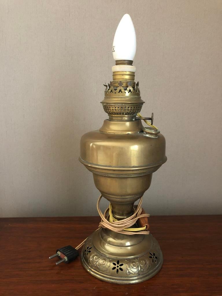 Antieke elektrische olielamp/tafellamp, Enlèvement