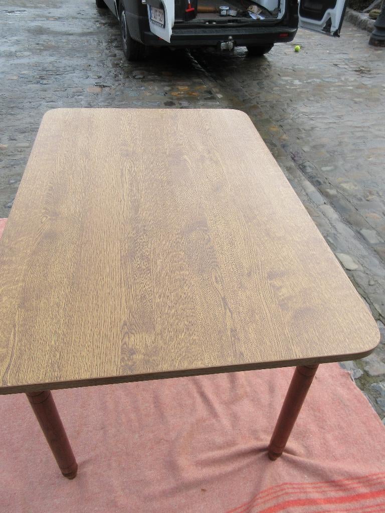 eettafel in hout houten tafel eetkamer formica, Ophalen