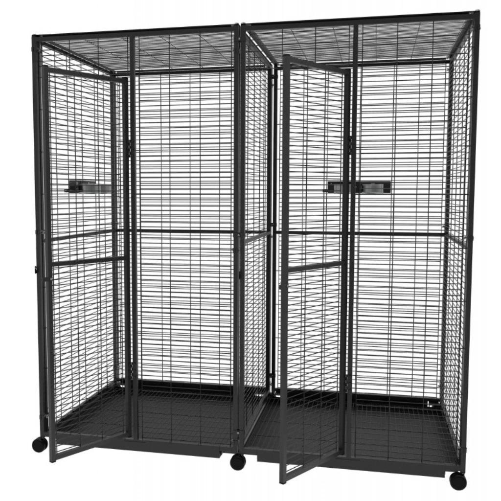 Volière perroquet double 2x1x2 m cage perroquet double ara, Animaux & Accessoires, Envoi, Neuf, Métal, Volière