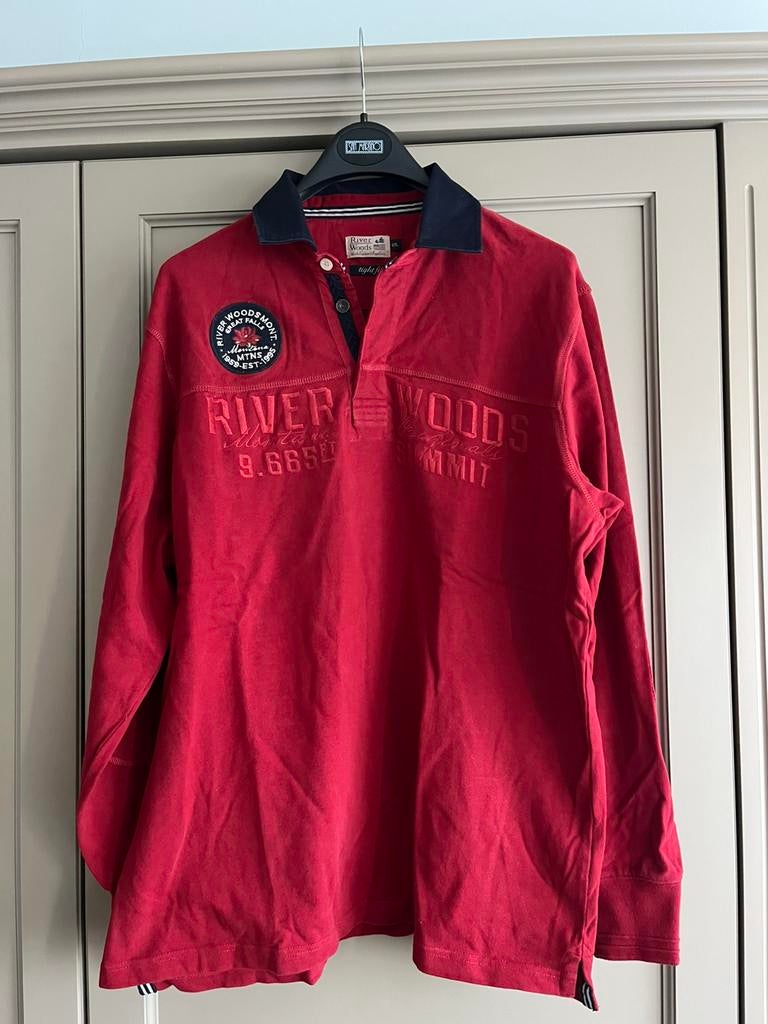 Rugby polo River Woods XL, Vêtements | Hommes, Polos, Rouge, Taille 56/58 (XL), Enlèvement, Porté