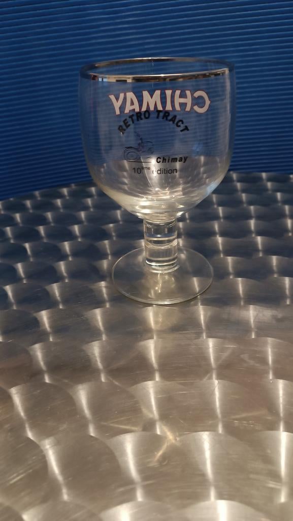 Verre Chimay 33cl rétro tract Chimay 10 ème édition, Ophalen of Verzenden, Zo goed als nieuw