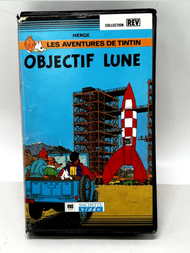 LES AVENTURES DE TINTIN - OBJECTIF LUNE - CASSETTE VIDEO VHS, Enlèvement ou Envoi