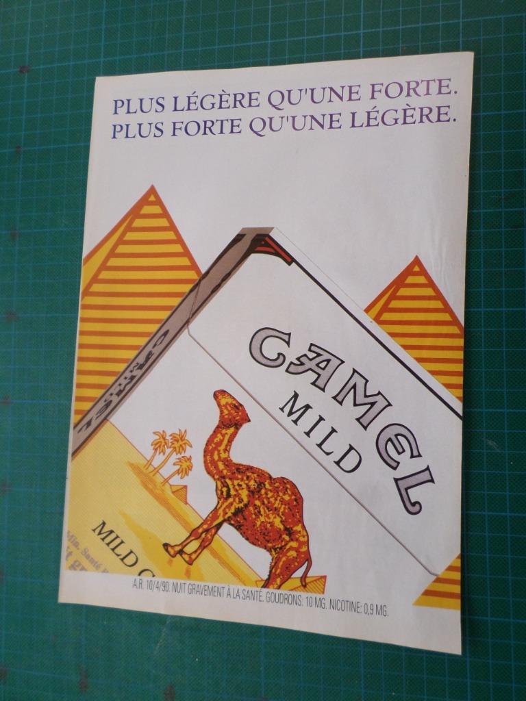 Camel cigarettes - publicité papier - 1993, Verzamelen, Merken en Reclamevoorwerpen, Ophalen of Verzenden, Gebruikt, Overige typen