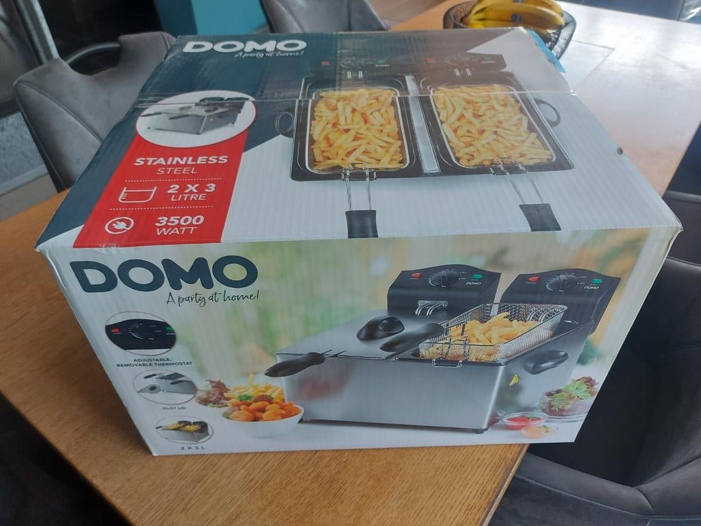 DOMO fritketels 2 x 3L 3500W, Ophalen, Nieuw