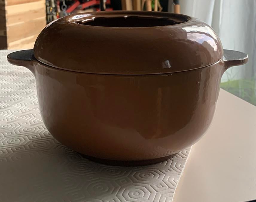 Mini gietijzer fundering pan d 16 cm diep 9 cm, Huis en Inrichting, Ophalen of Verzenden, Zo goed als nieuw, Gietijzer