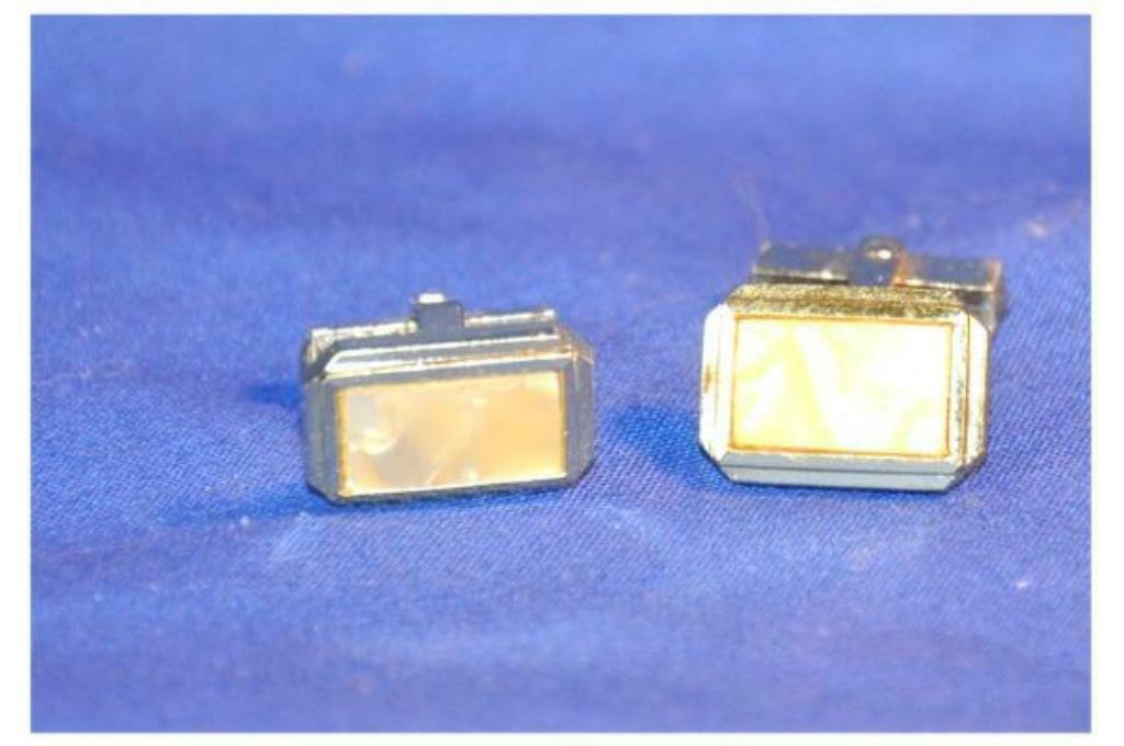 §  paire de boutons de manchettes de fantaisie vintage (n3), Enlèvement ou Envoi, Utilisé, Autres matériaux, Doré
