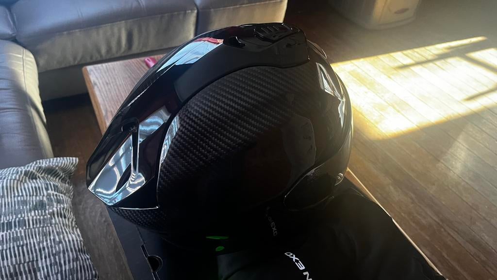 SCORPION EXO- 1400 Evo Air Carbon Solid Noir, Motoren, M, Dames, Nieuw zonder kaartje, Ophalen