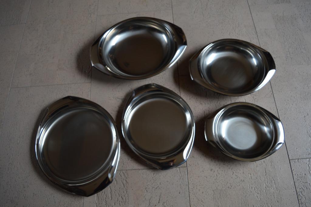 Inox kommen en schotels, Ophalen of Verzenden, Gebruikt, Kom(men)