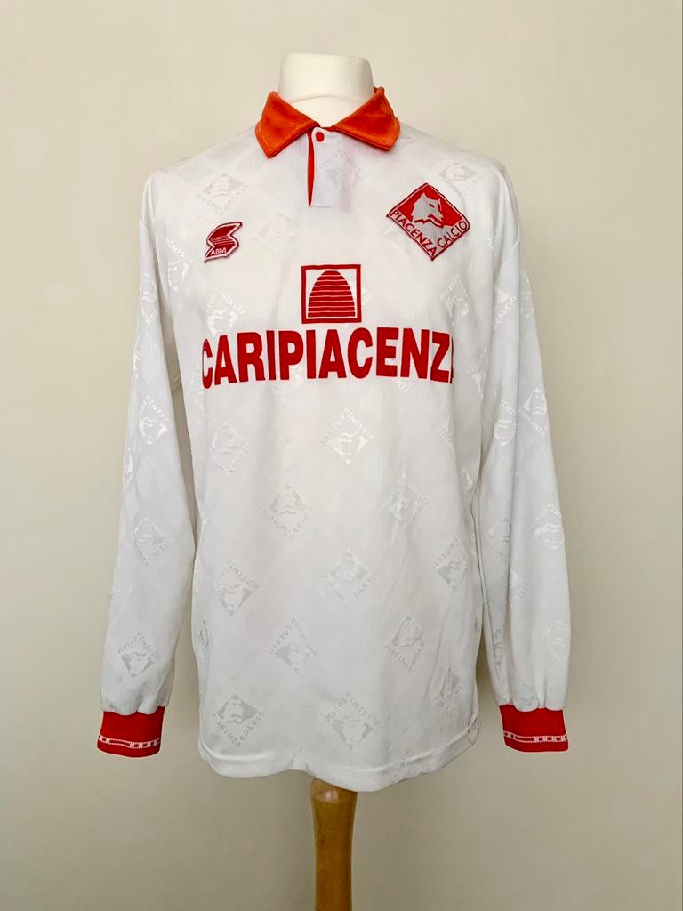 Piacenza Calcio FCB 1919 1995-1996 Away Rossini match worn, Taille L, Enlèvement ou Envoi, Utilisé, Maillot