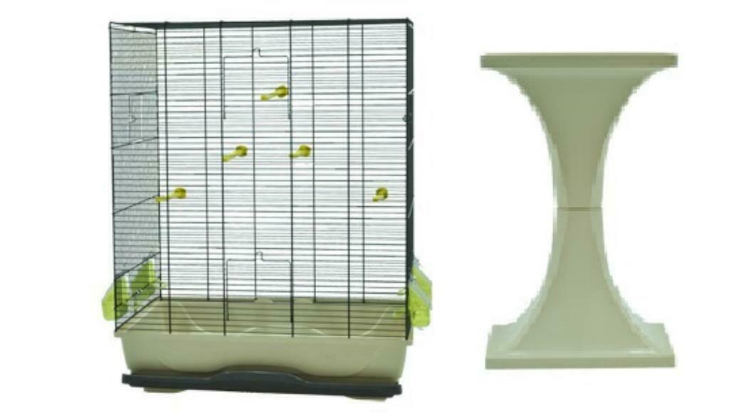 Vogelkooi Ambra Zwart-Zand, Ophalen, Nieuw, Kunststof, Vogelkooi