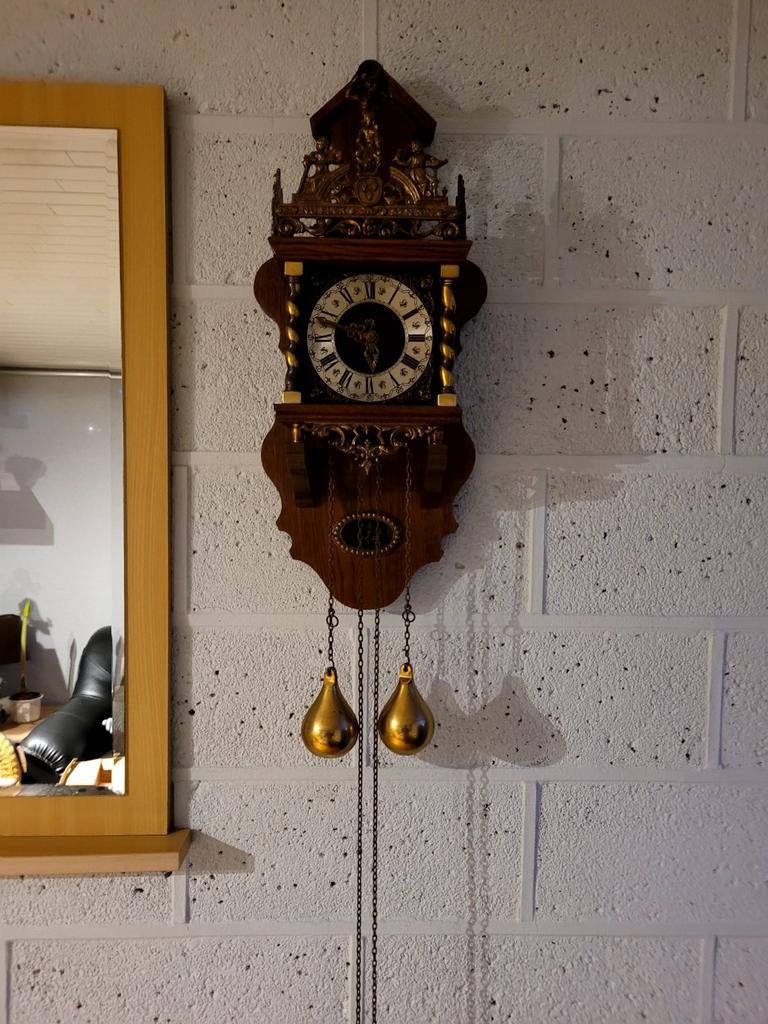 Warmink / Wuba wandklok, Antiquités & Art, Antiquités | Horloges, Enlèvement