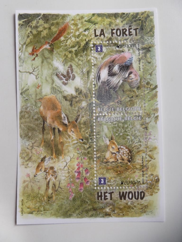 BL194 Het woud - La forêt 2011 MNH, Ophalen of Verzenden, Postfris, Frankeerzegel