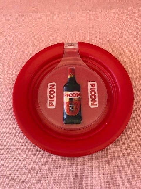 Ramasse monnaie rond en plastique rouge Picon., Collections, Marques & Objets publicitaires, Enlèvement ou Envoi, Utilisé, Ustensile