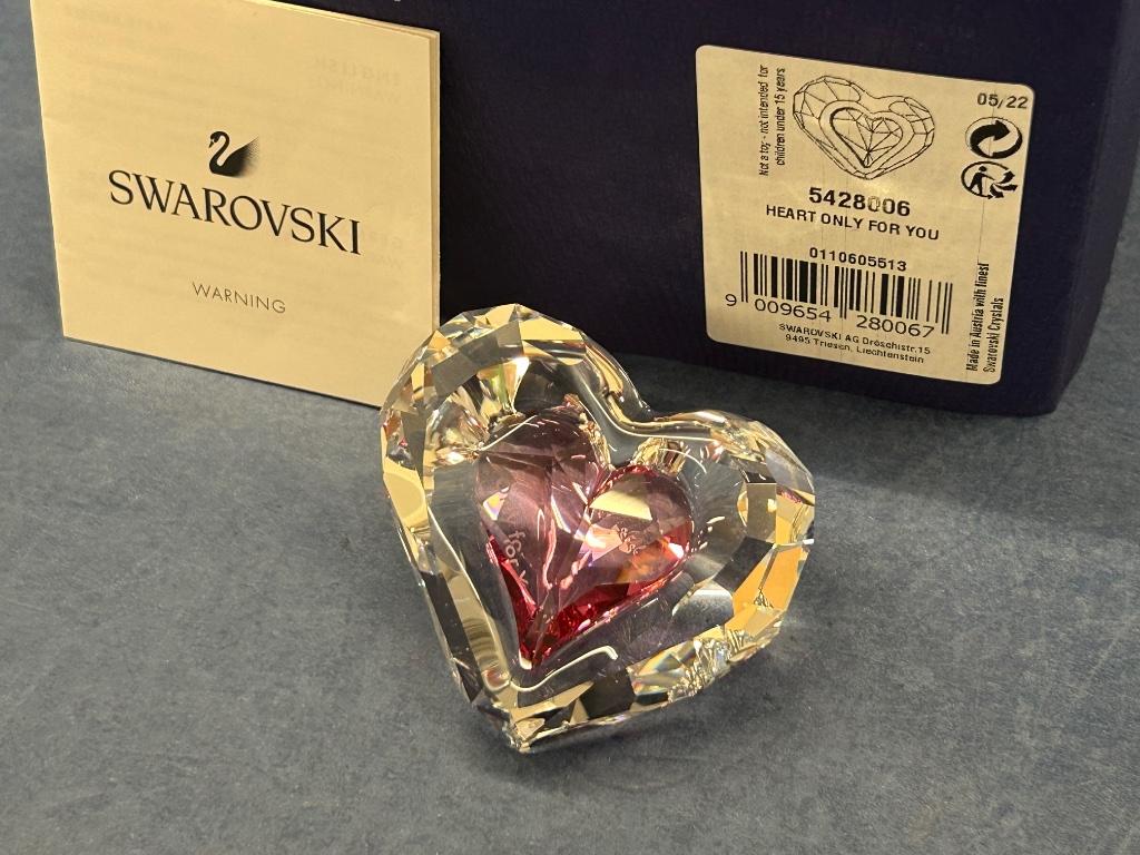 Swarovski Hart, Alleen voor jou, '’Only for you'’ ., Verzamelen, Ophalen of Verzenden, Nieuw, Figuurtje
