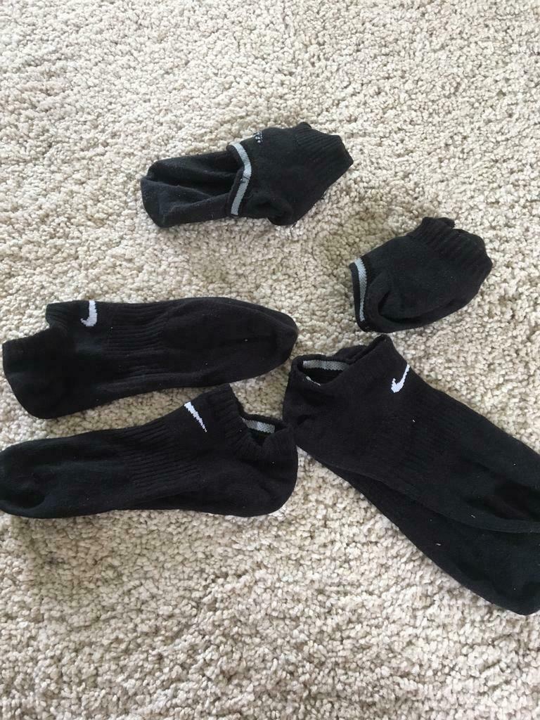 Nike zwarte enkelsokken 20 cm, Gebruikt, Jongen of Meisje, Ophalen of Verzenden, Nike