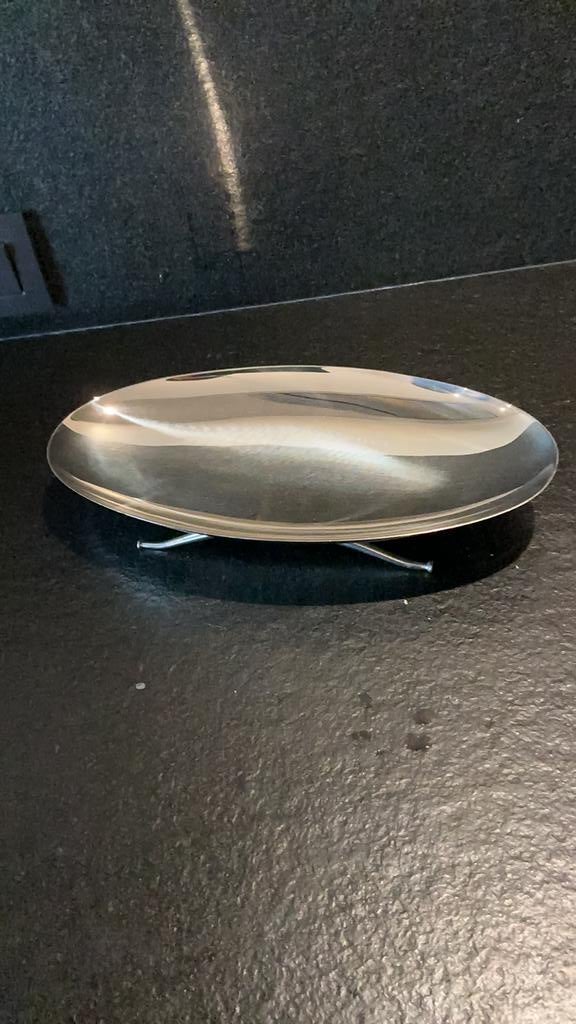 Vintage verzilverde futuristische schaal, Antiek en Kunst, Ophalen of Verzenden