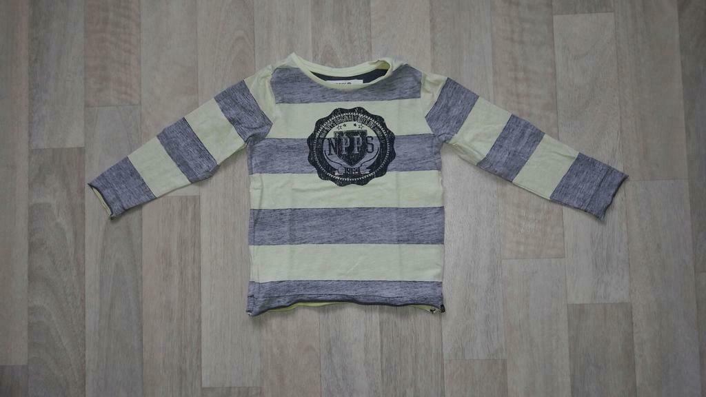 Geel-grijze longsleeve Noppies maat 92, Kinderen en Baby's, Kinderkleding | Maat 92, Ophalen of Verzenden, Zo goed als nieuw, Shirt of Longsleeve
