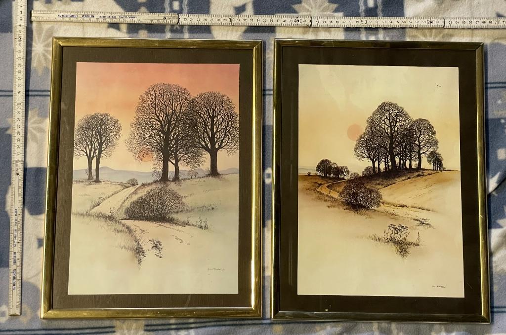 Twee mooie kaders ( Litho's? ), Ophalen