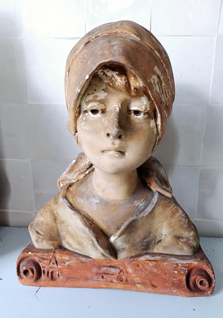 Antieke Franse buste, Alphons Marie, Enlèvement ou Envoi