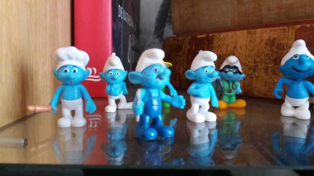 8 Schtroumpfs, Collections, Enlèvement ou Envoi, Utilisé, Poupée, Figurine ou Peluche