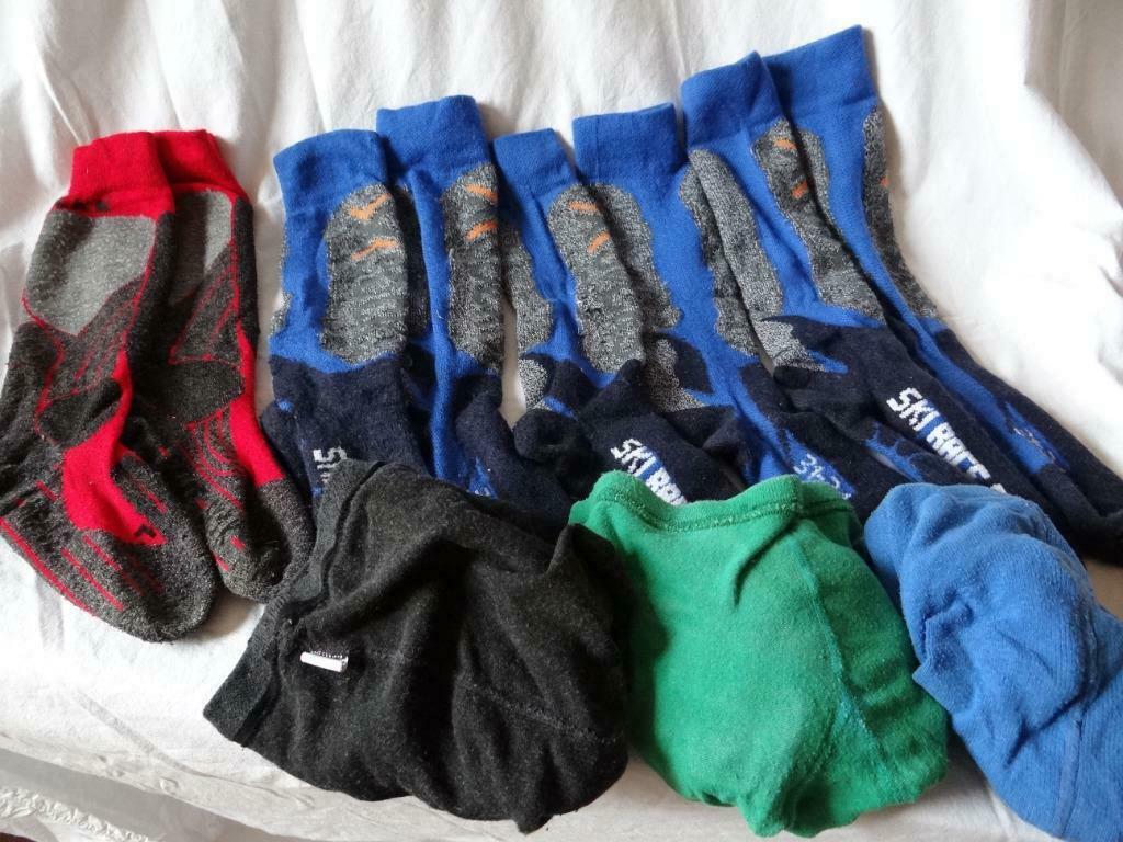 CHAUSSETTES DE SKI (31-34) + collants 134/140, Enlèvement ou Envoi, Utilisé, Garçon ou Fille, Chaussettes