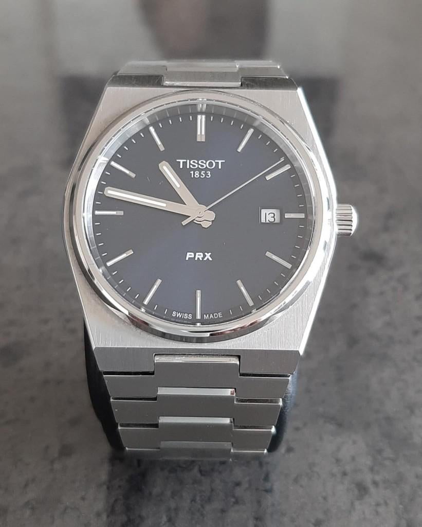 Tissot PRX Blue Dial, Bijoux, Sacs & Beauté, Montre-bracelet, Enlèvement ou Envoi, Acier, Acier