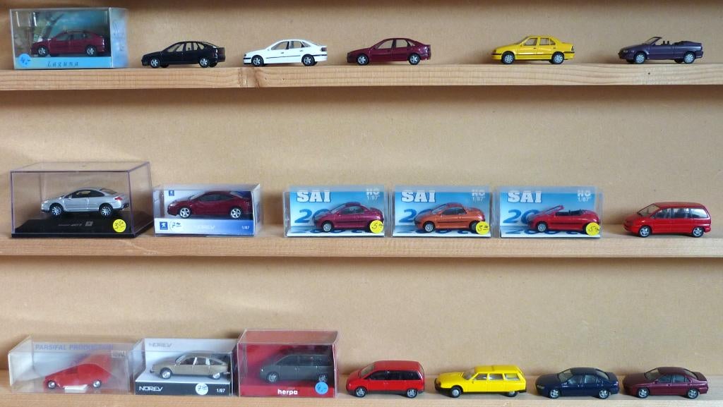 Personenwagens RENAULT - PEUGEOT - CITROËN  1/87  HO, Overige merken, Gelijkstroom of Wisselstroom, Overige typen, Ophalen of Verzenden