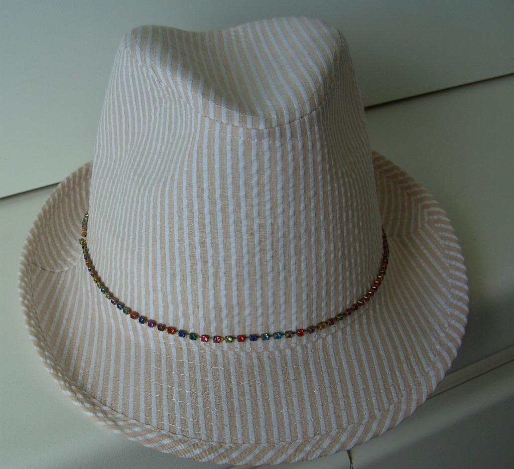 HOED WIT 2 STUKS GESTREEPT VAN MOOIE KWALITEIT NIEUW, Kleding | Heren, Ophalen of Verzenden, Nieuw, 57 cm (M, 7⅛ inch) of minder