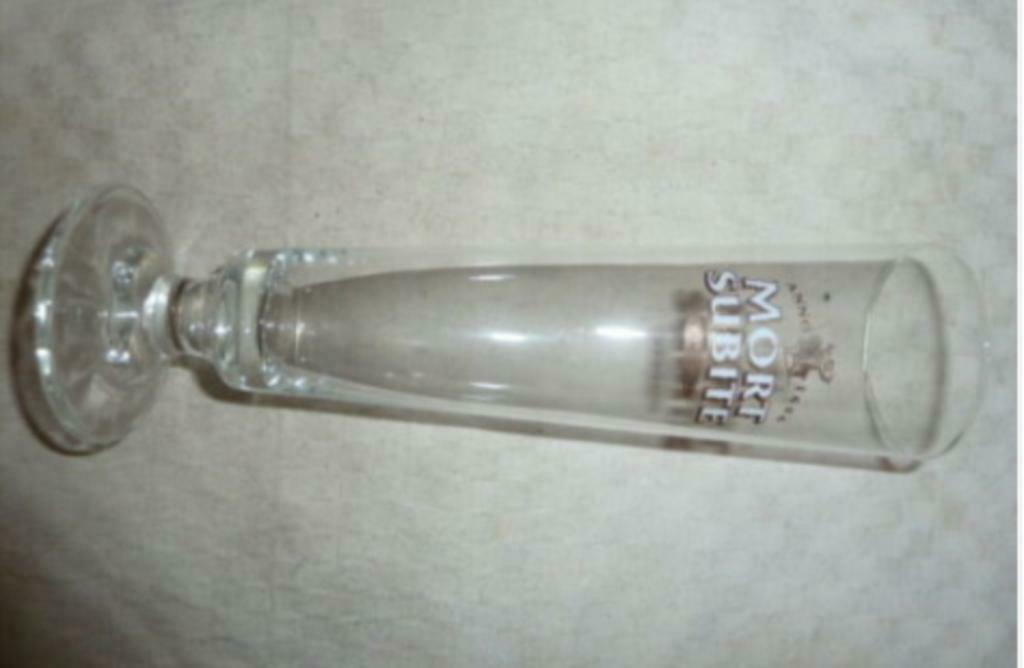 #D bier glas MORT SUBITE LAMBIC Anno 1686 " hoge fluit ", Ophalen of Verzenden, Nieuw, Bierglas