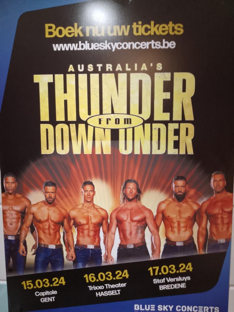 Poster Thunder from down under, Verzamelen, Posters, Verzenden
