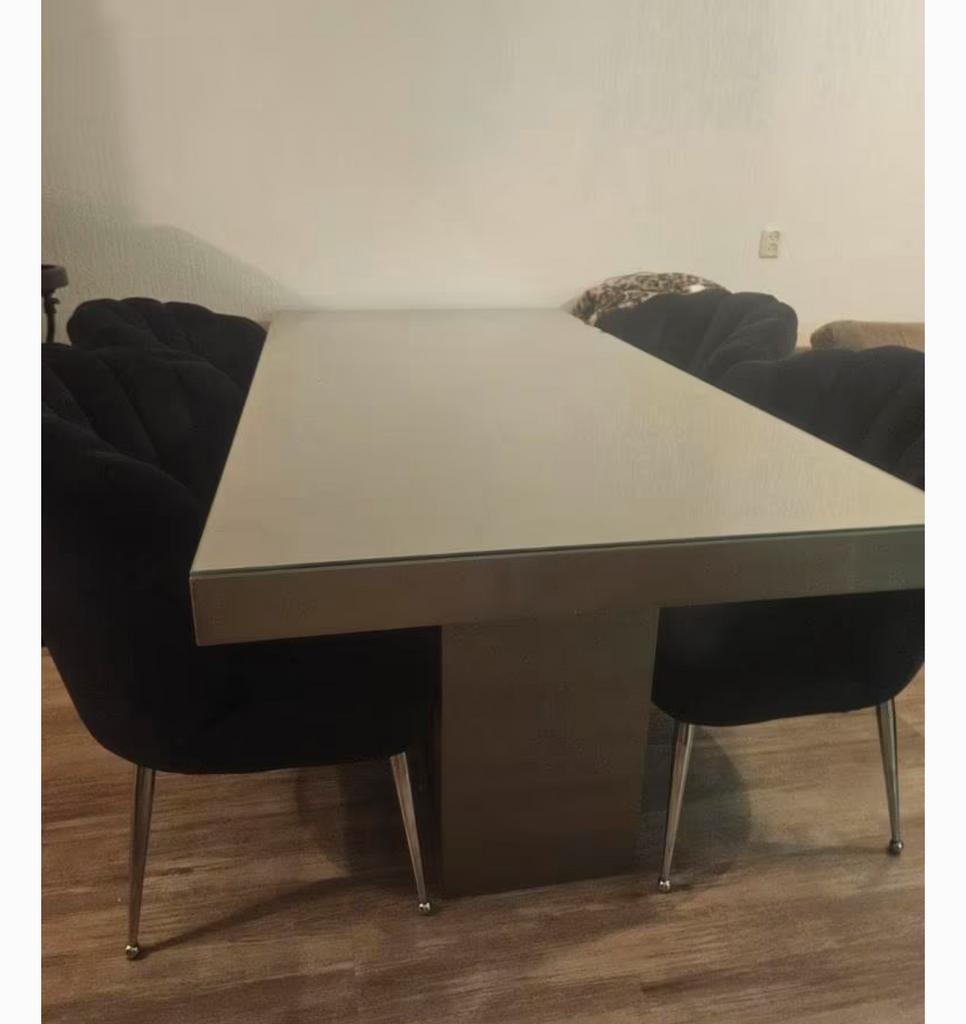 Eettafel brons - Eric Kuster stijl, Maison & Meubles, Tables | Tables à manger, Comme neuf, Enlèvement